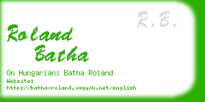 roland batha business card